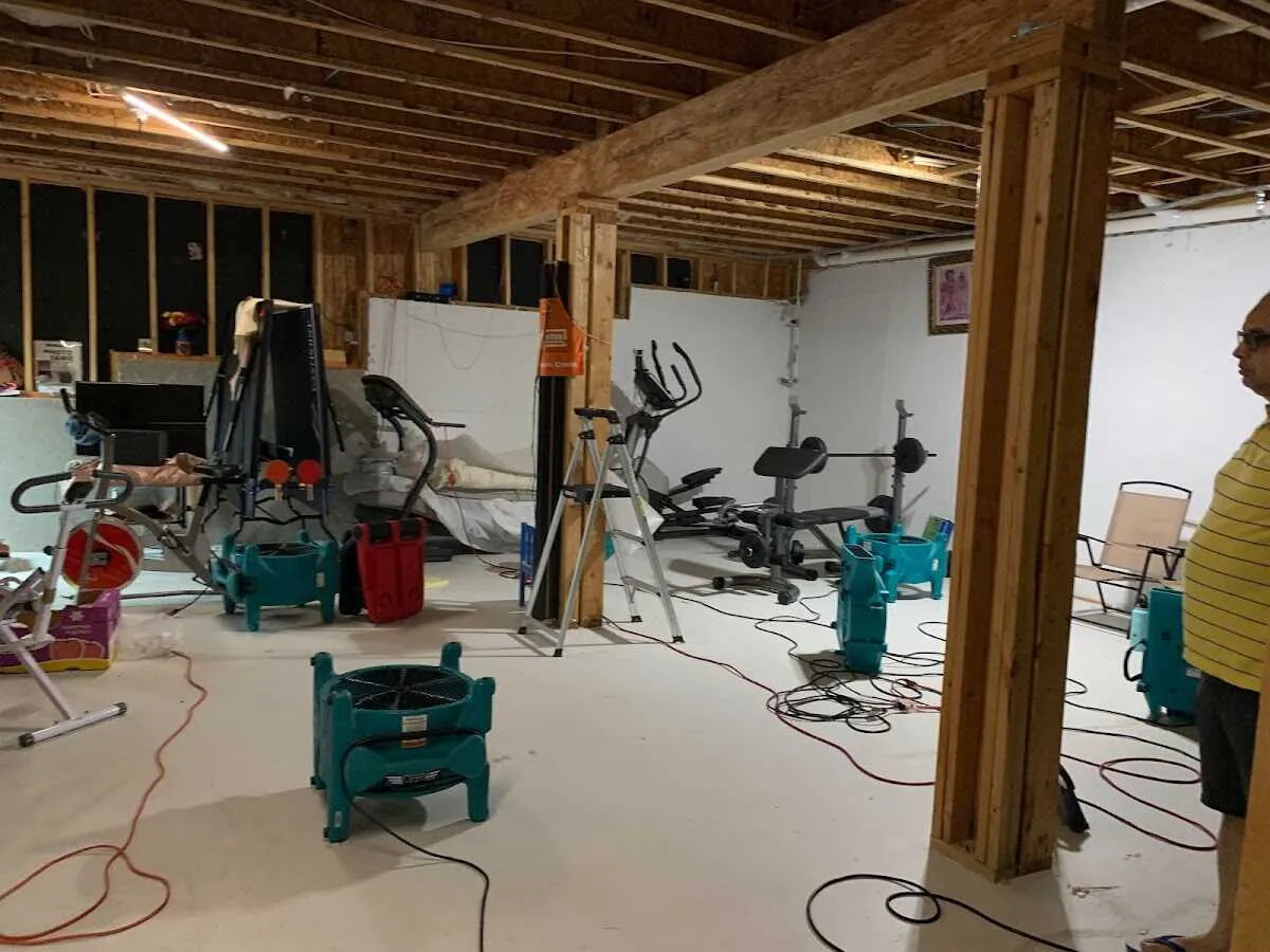 Basement drying equipment setup for Odor Removal & Deodorization in Dowagiac