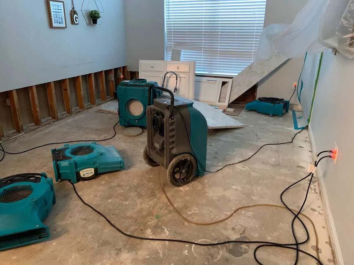Dehumidifier in flood-cut room for Water Extraction & Removal in Dowagiac